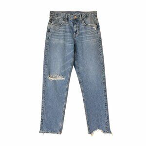 AMERICAN EAGLE Ripped High-Rise '90s Straight Leg Jeans - Size 6